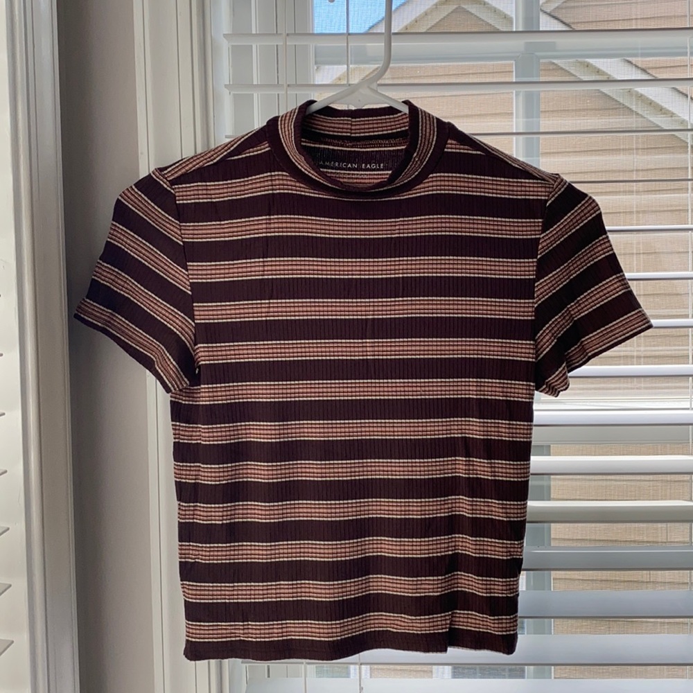 American Eagle Soft and Sexy Striped Turtleneck